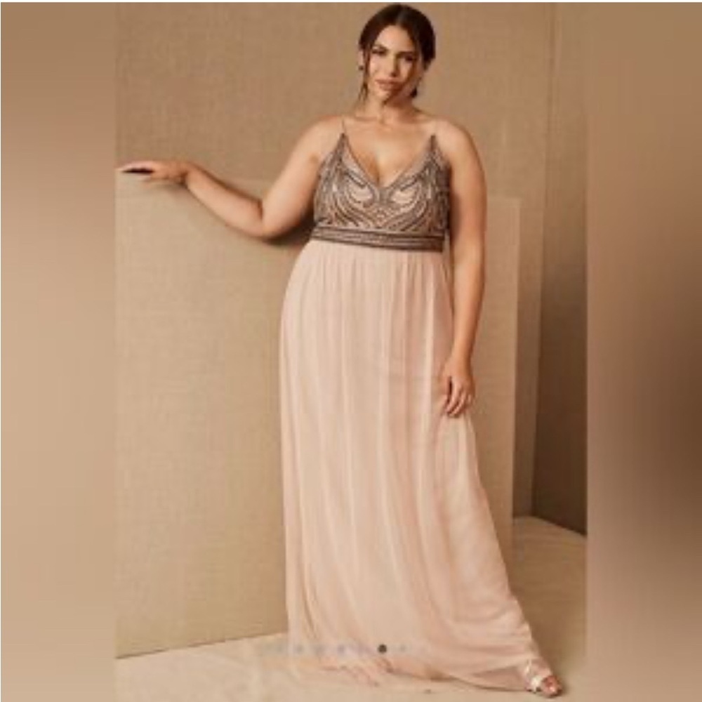 BHLDN Vilette Beaded Maxi Dress Sz 26W- NWT